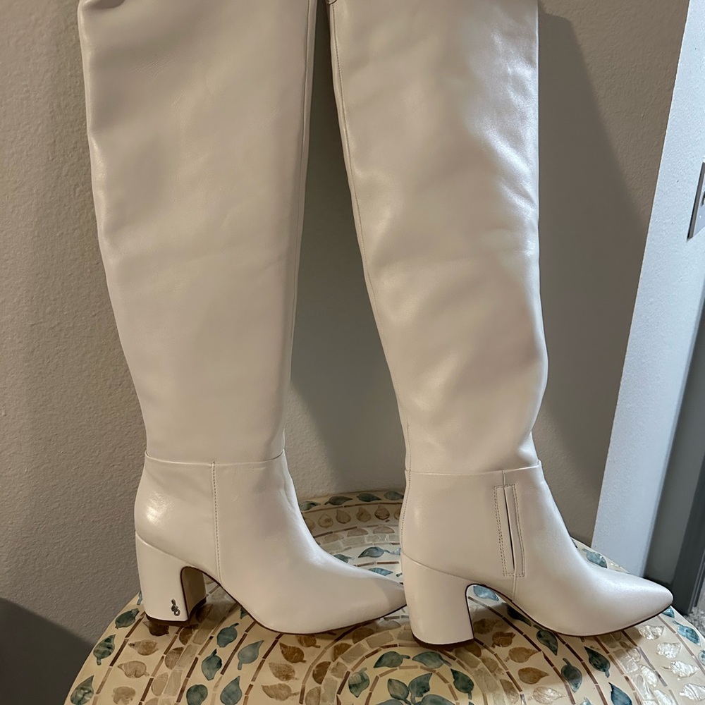 Sam Edelman White Over the Knee Boots